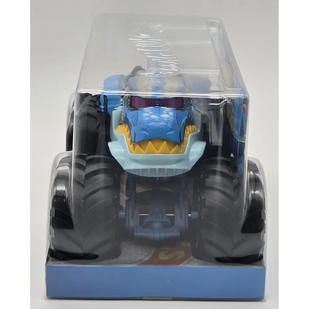 Hot Wheels Monster Trucks Rageasaur 1:24 Oversized Blue‎ Dino Diecast New